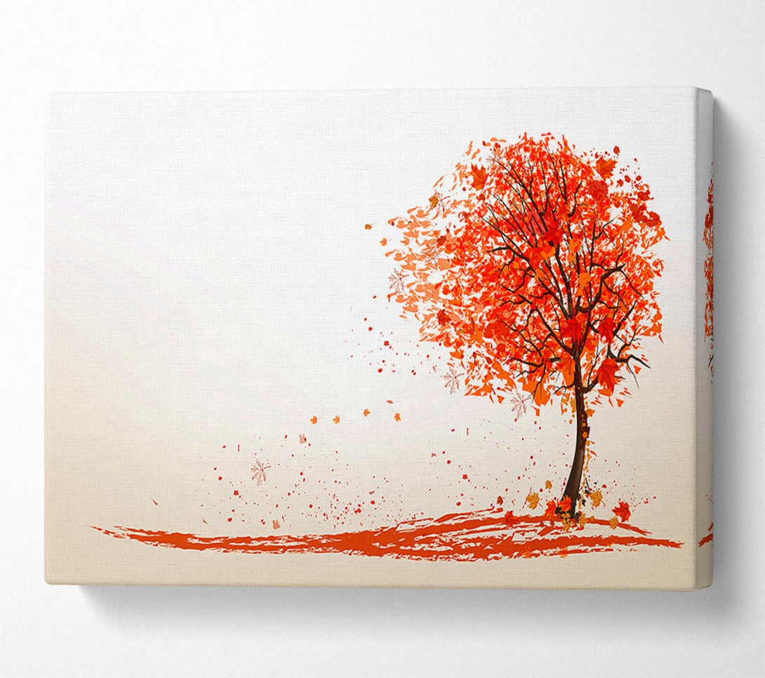 Picture of As The Leaves Fall Of The Autumn Tree Canvas Print Wall Art