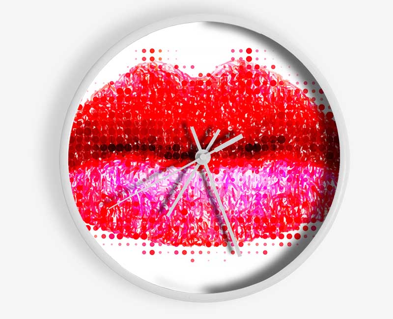 Dot To Dot Lips Clock - Wallart-Direct UK