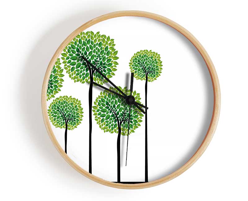 Abstract Trees Clock - Wallart-Direct UK