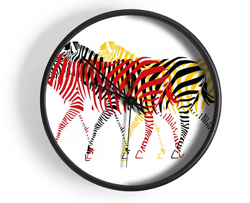 Pop Art Zebra 2 Clock - Wallart-Direct UK