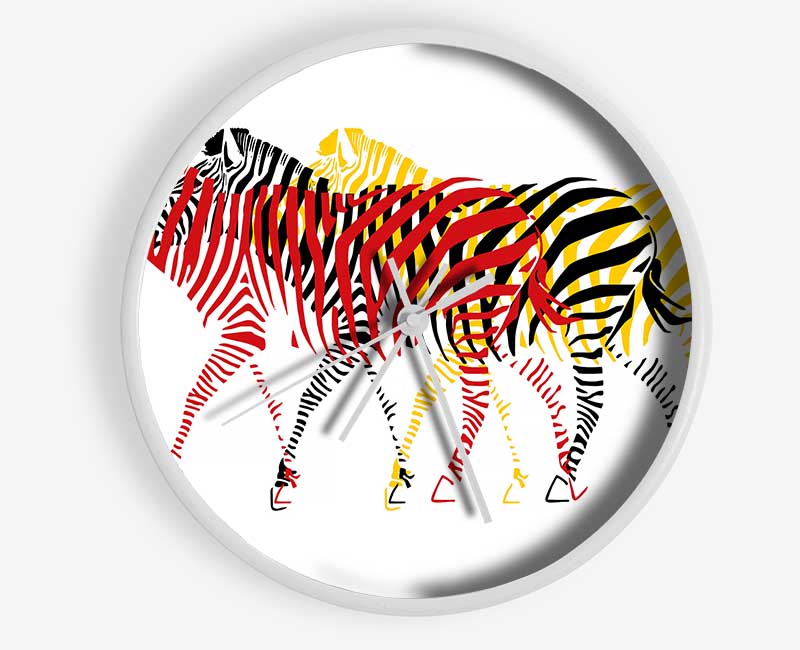 Pop Art Zebra 2 Clock - Wallart-Direct UK