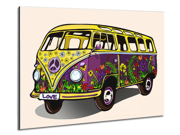 Flower Power VW Camper Van