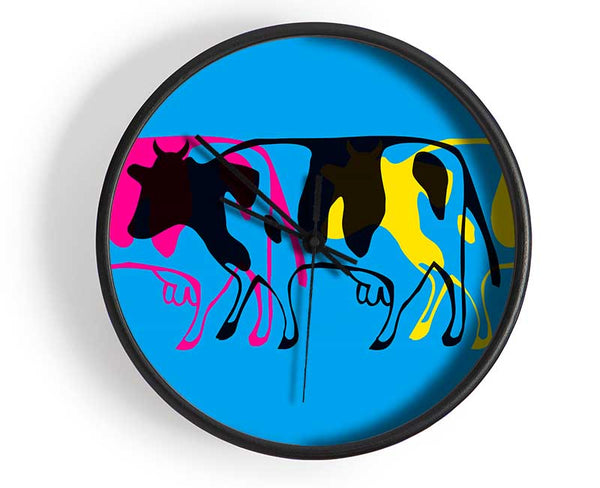 Pop Art Cows Clock - Wallart-Direct UK