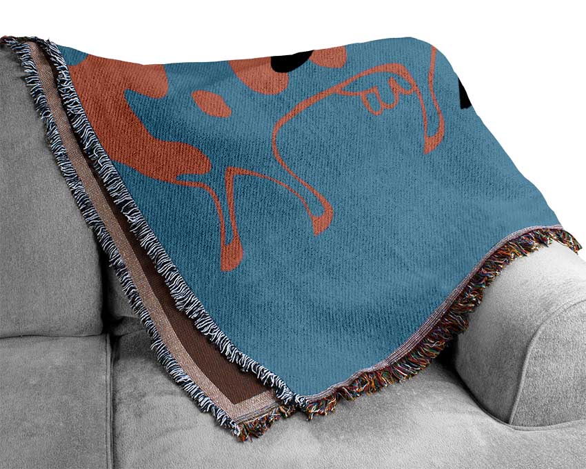 Pop Art Cows Woven Blanket