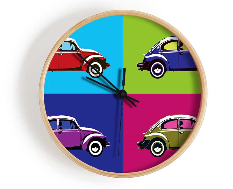 Beetle Pop Art Clock - Wallart-Direct UK