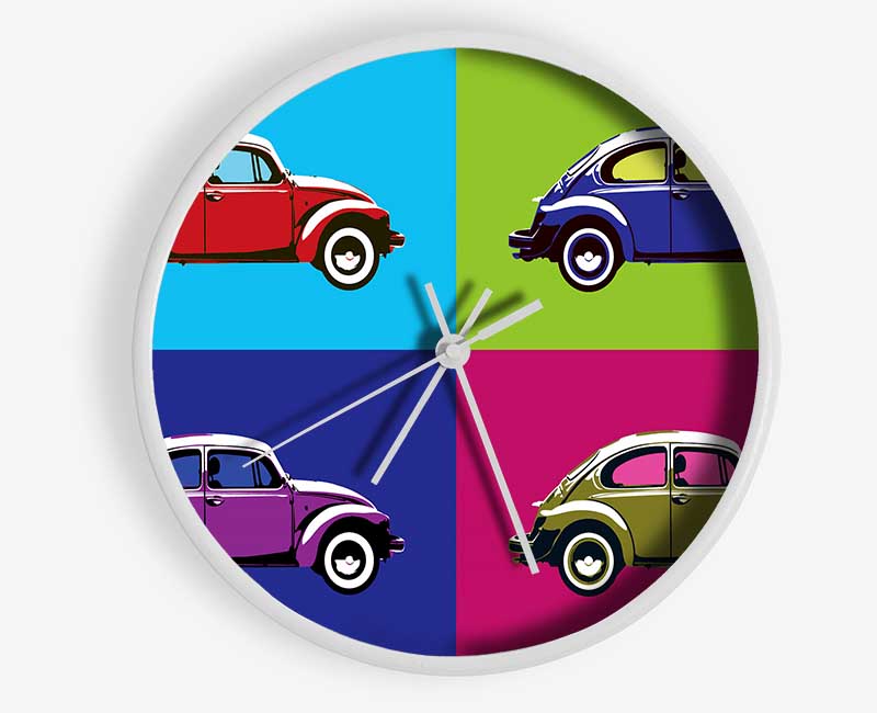 Beetle Pop Art Clock - Wallart-Direct UK