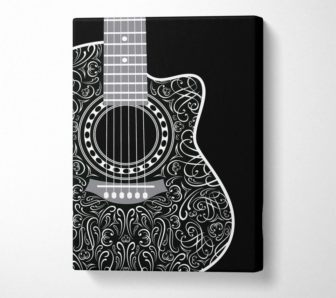 Picture of Beautiful Acoustic Guitar Canvas Print Wall Art