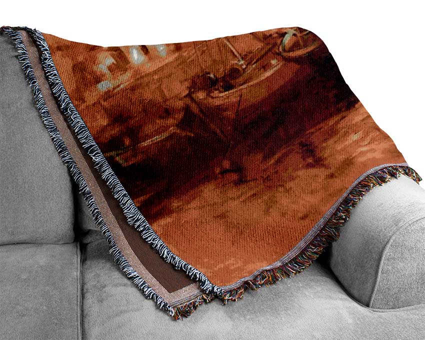 Venice Gondola 3 Woven Blanket