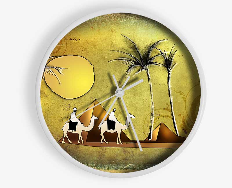 Camel Ride Through The Egyptian Desert Clock - Wallart-Direct UK