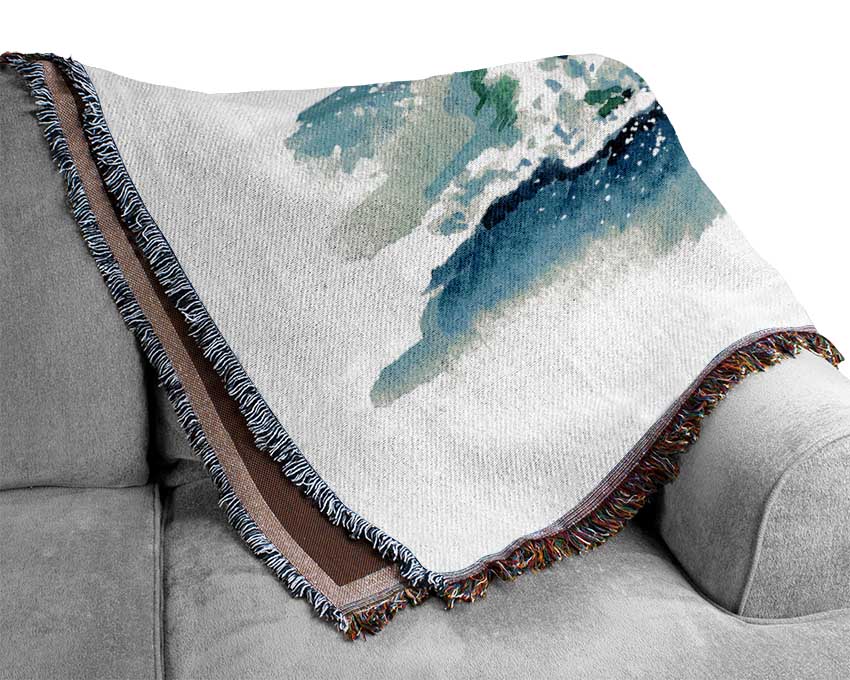 Movement In The Ocean Wave Woven Blanket