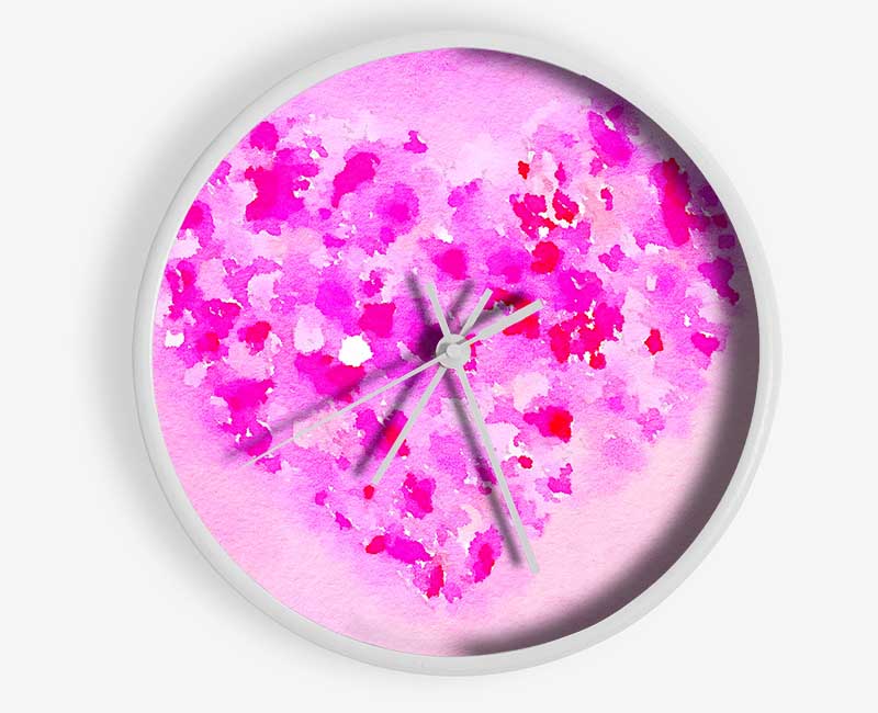 Love Heart Of Petals Clock - Wallart-Direct UK