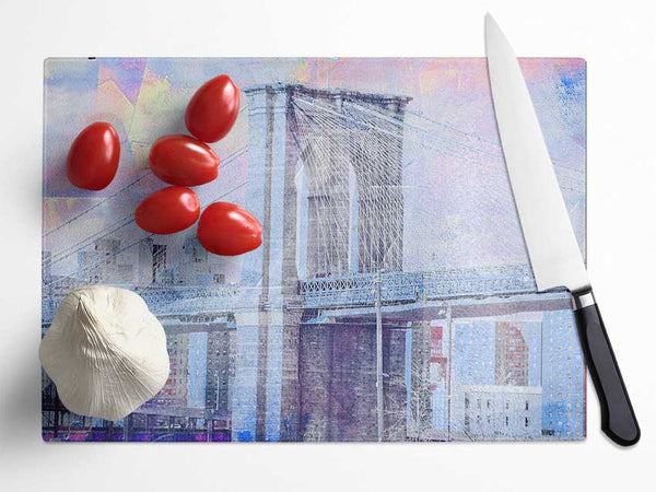 Brooklyn Bridge New York Glass Chopping Board