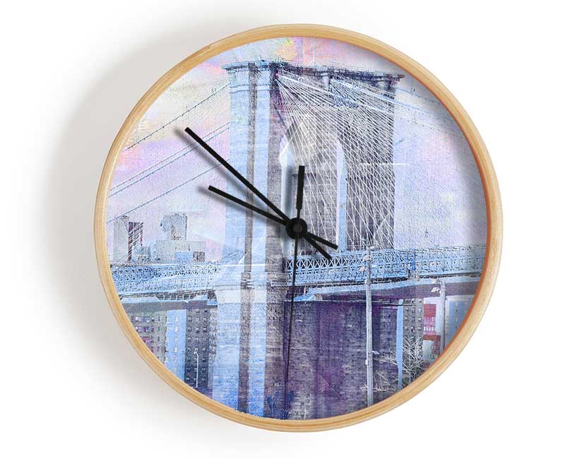 Brooklyn Bridge New York Clock - Wallart-Direct UK