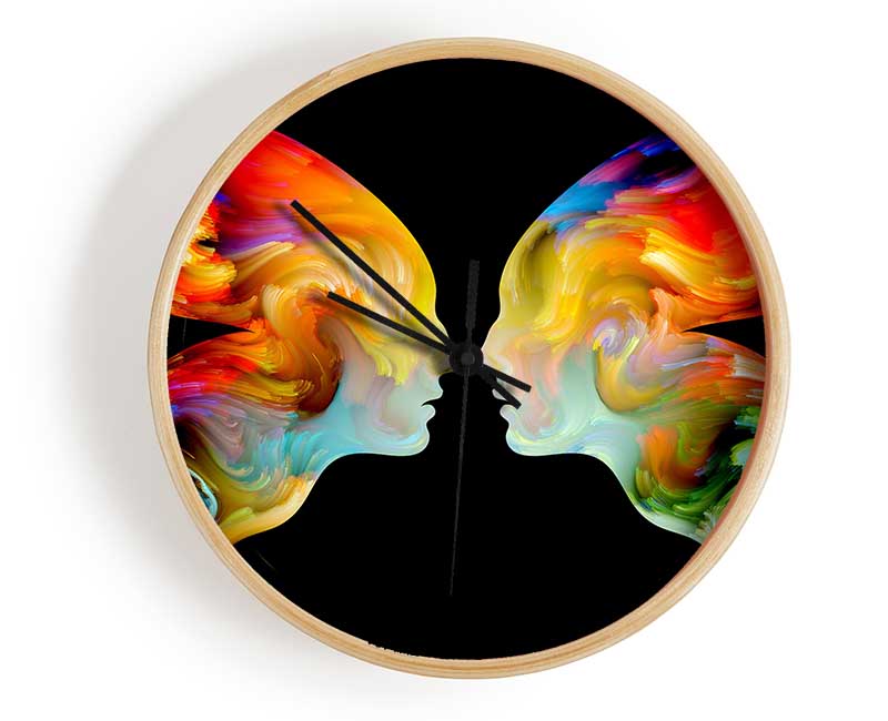 Butterfly Merge Clock - Wallart-Direct UK