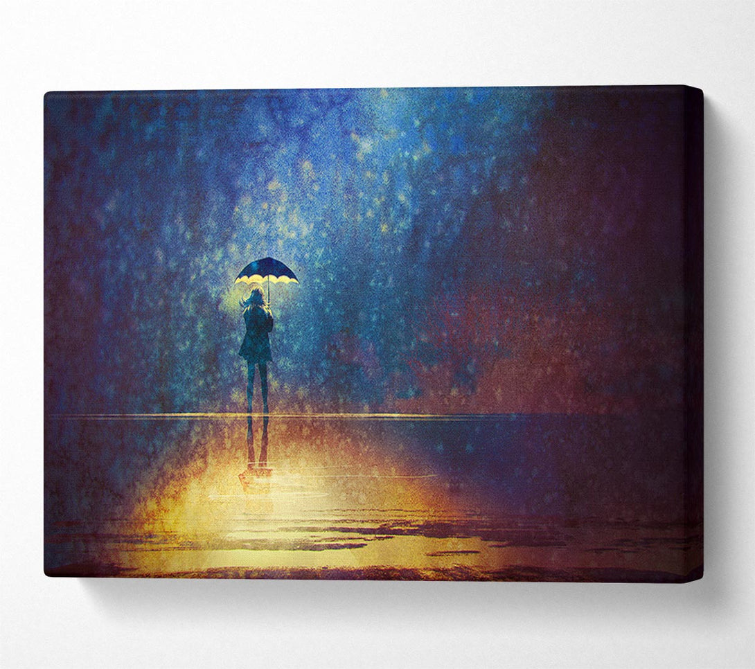 Picture of Golden Rain Sparkle Canvas Print Wall Art