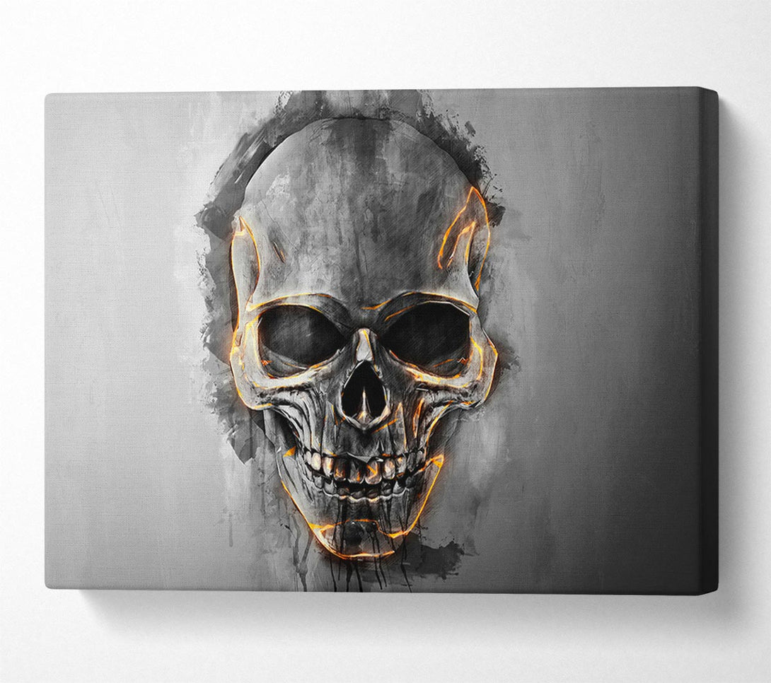 Picture of Fire Skull Canvas Print Wall Art