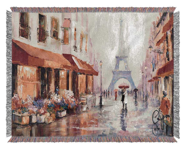 Paris Streets Woven Blanket