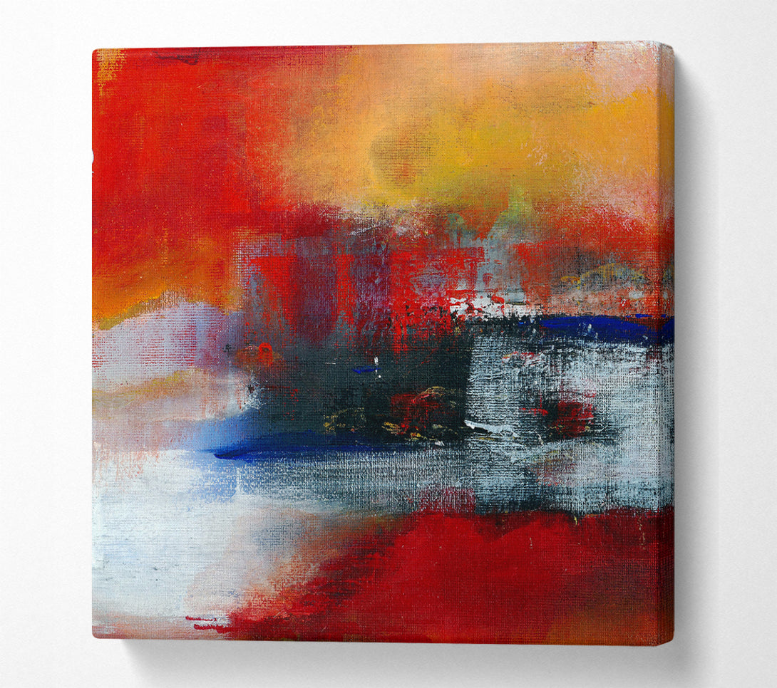 A Square Canvas Print Showing Ocean Shoreline Square Wall Art