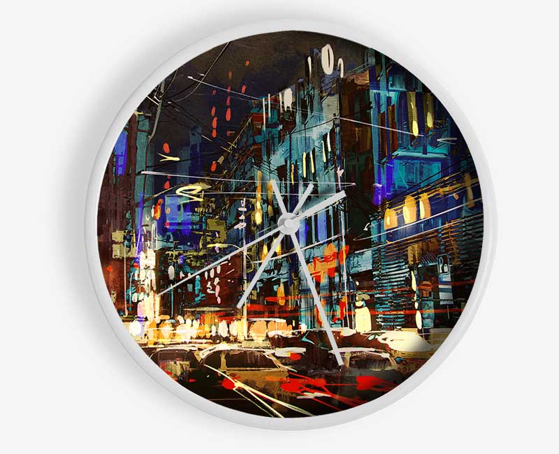 Traffic In The City Clock - Wallart-Direct UK