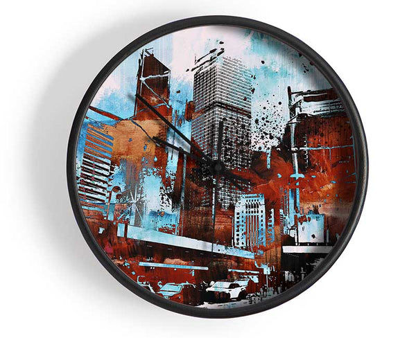 Chocolate City Blues 1 Clock - Wallart-Direct UK