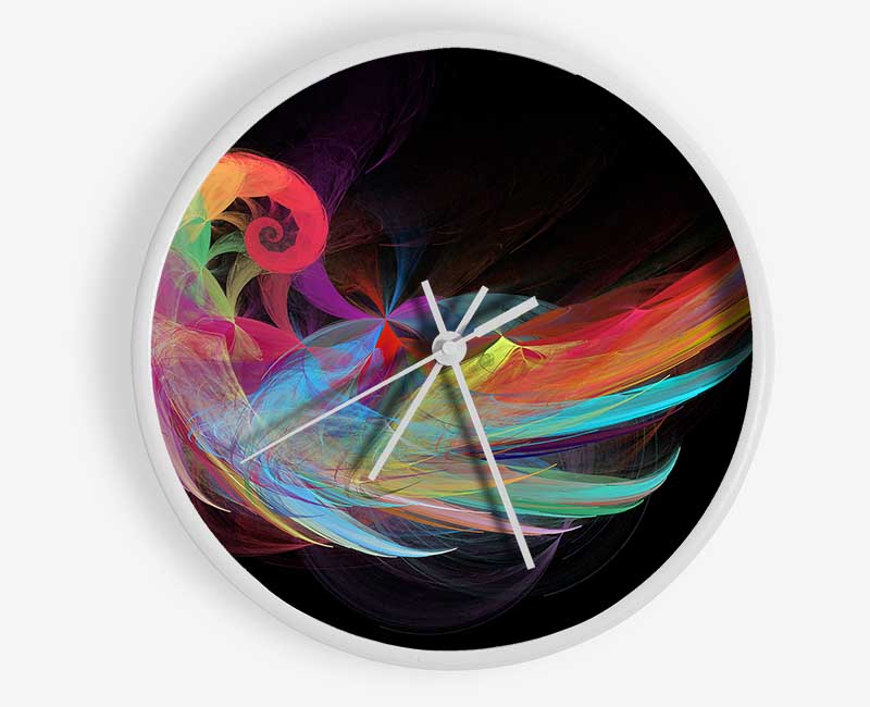 Wings Of A Rainbow Clock - Wallart-Direct UK