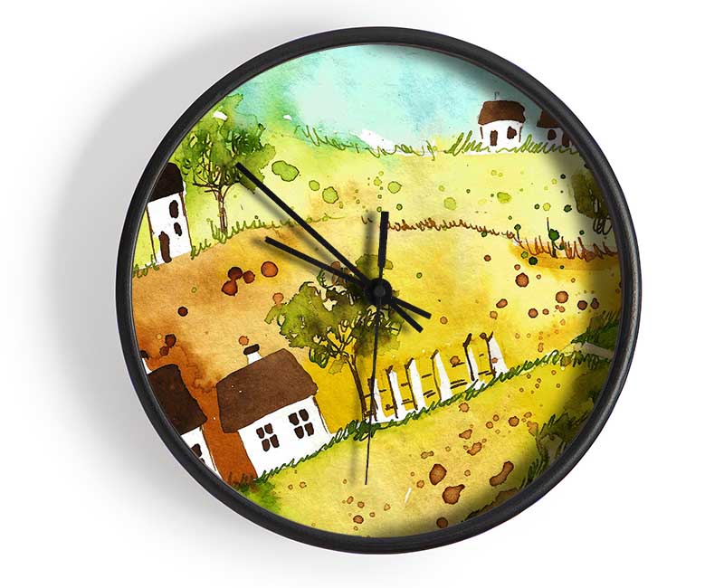 Countryside Living Clock - Wallart-Direct UK