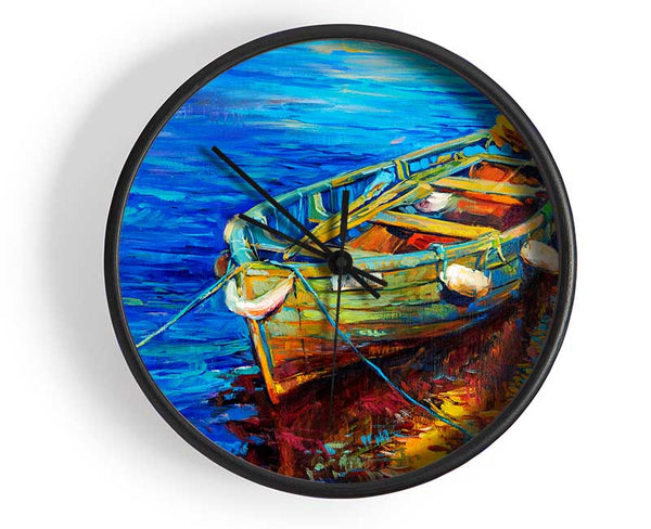 Rowing Boat Blues Clock - Wallart-Direct UK