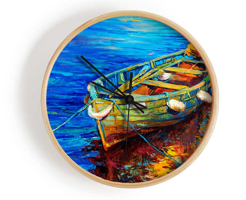 Rowing Boat Blues Clock - Wallart-Direct UK