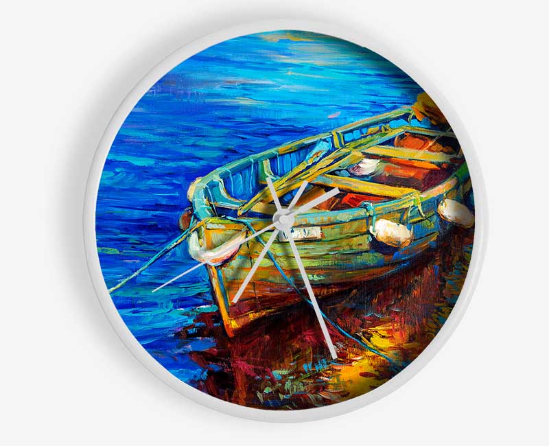 Rowing Boat Blues Clock - Wallart-Direct UK