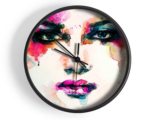 Rainbow Face Clock - Wallart-Direct UK