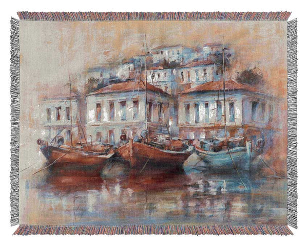 Venice Gondola 1 Woven Blanket