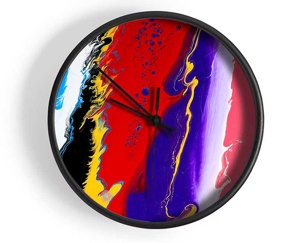 Sea Of Colours 1 Clock - Wallart-Direct UK