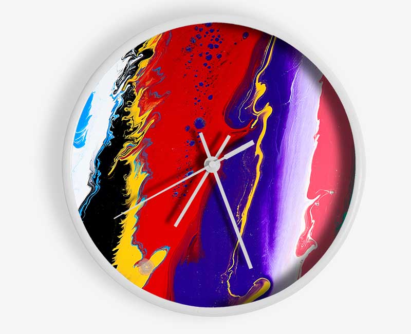 Sea Of Colours 1 Clock - Wallart-Direct UK