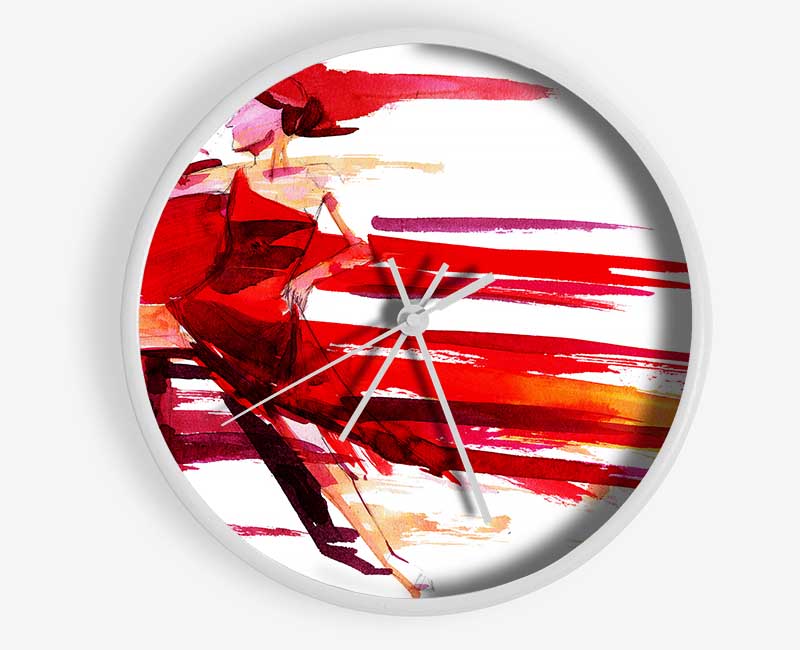 Red Hot Lovers Dancing Clock - Wallart-Direct UK