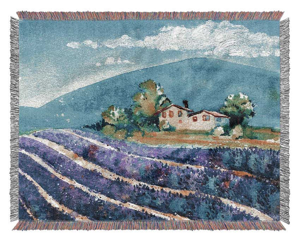 Lavender Fields In France Woven Blanket