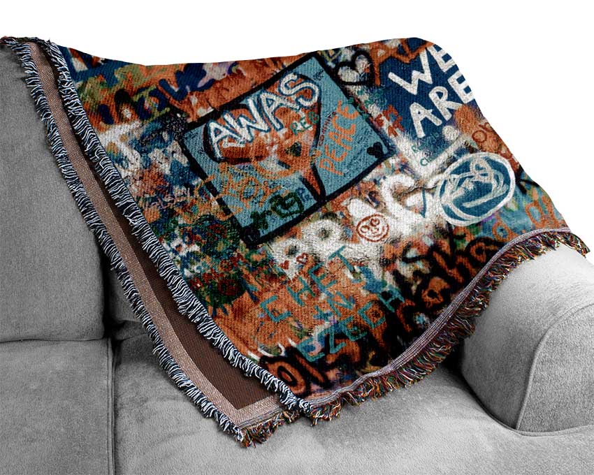 Graffiti Overload Woven Blanket