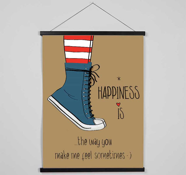 Happiness Is The Way You Hanging Poster - Wallart-Direct UK