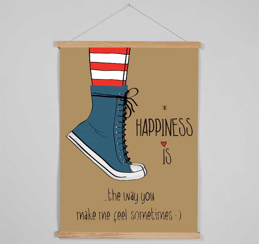 Happiness Is The Way You Hanging Poster - Wallart-Direct UK