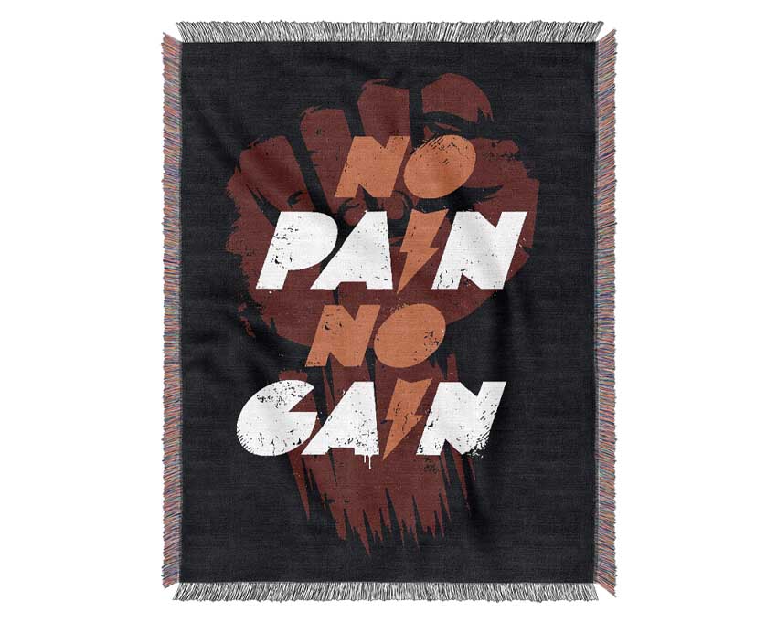 No Pain No Gain 1 Woven Blanket