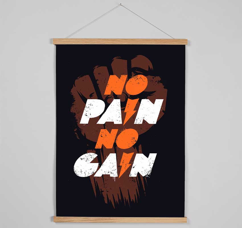 No Pain No Gain 1 Hanging Poster - Wallart-Direct UK