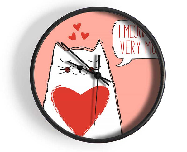 I Meow You Very Much Clock - Wallart-Direct UK