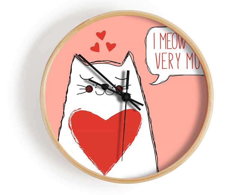 I Meow You Very Much Clock - Wallart-Direct UK