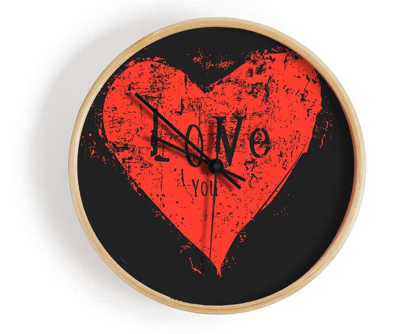 Love You 2 Clock - Wallart-Direct UK