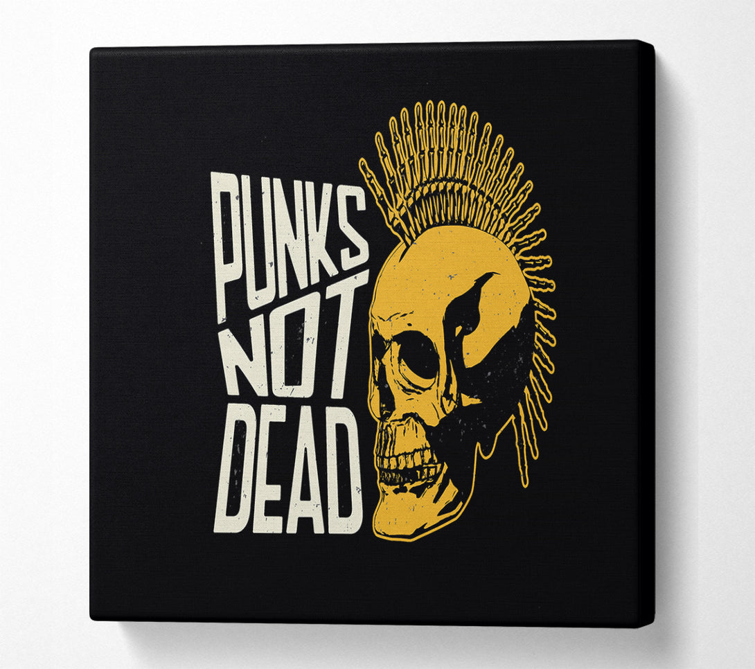 A Square Canvas Print Showing Punks Not Dead 1 Square Wall Art