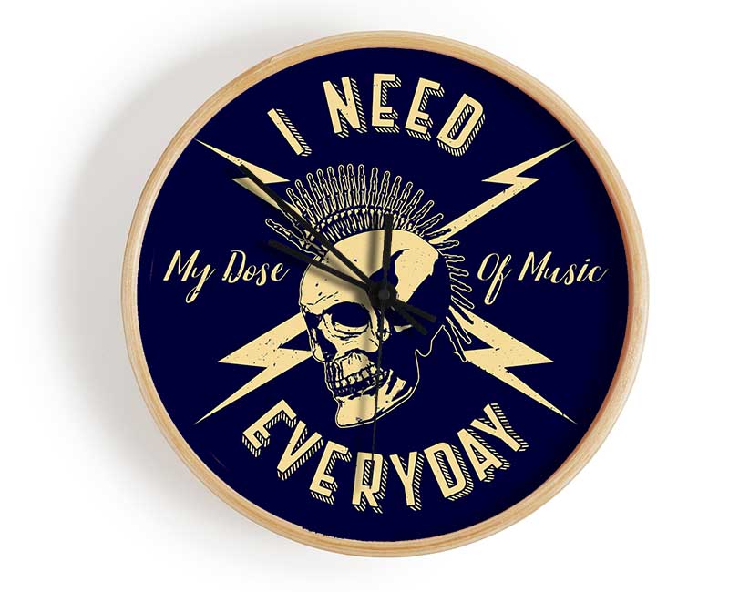 I Need My Dose Of Music Clock - Wallart-Direct UK