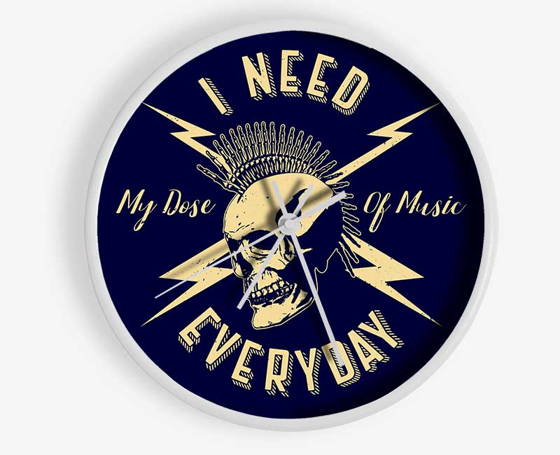 I Need My Dose Of Music Clock - Wallart-Direct UK