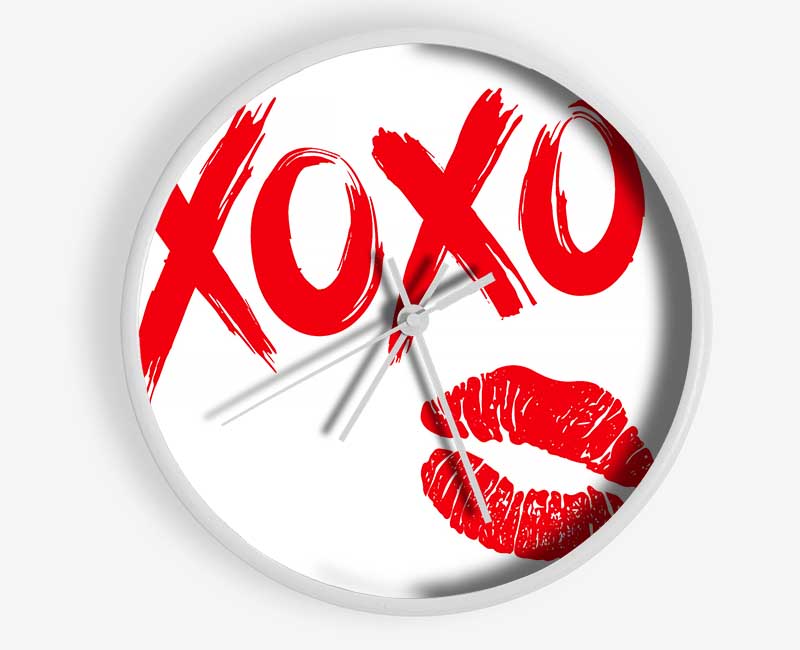 Kiss Hug Kiss Hug Clock - Wallart-Direct UK