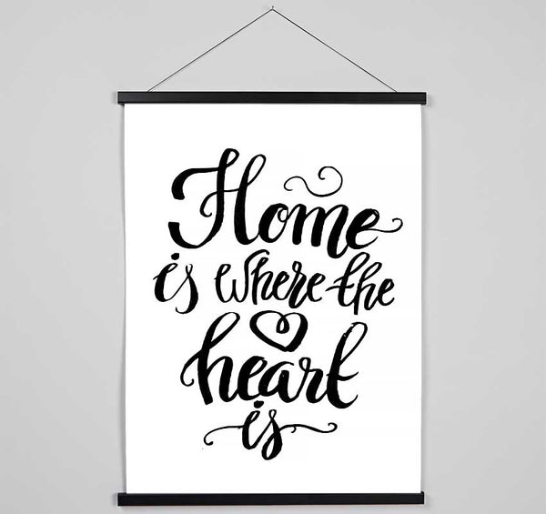 Home Is Where The Heart Is Hanging Poster - Wallart-Direct UK