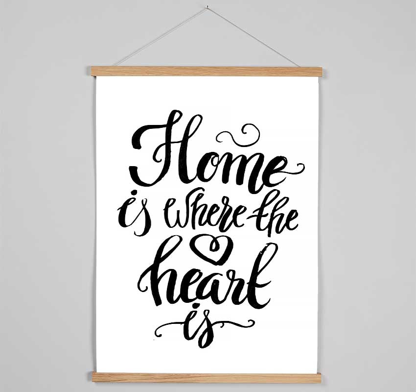 Home Is Where The Heart Is Hanging Poster - Wallart-Direct UK