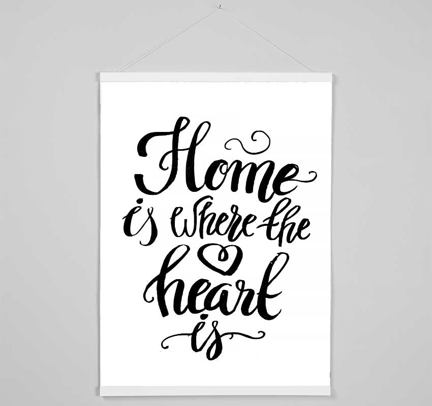 Home Is Where The Heart Is Hanging Poster - Wallart-Direct UK